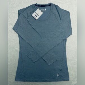 Smartwool Marino 150 Baselayer Pattern Long Sleeve Dark Pebble Gray Shirt Size M